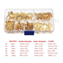 Carica l&#39;immagine nel visualizzatore di Gallery, KINDPMA 150Pcs Capicorda Occhiello M3 M4 M5 M6 M8 M10 Kit Faston Assortiti... - Ilgrandebazar