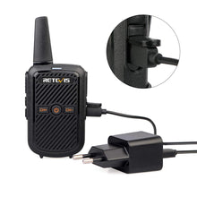 Carica l&#39;immagine nel visualizzatore di Gallery, Retevis RT15 Mini Walkie Talkie 2W 208DCS Squelch Professionali 5 Pezzi, Nero - Ilgrandebazar