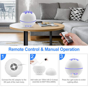 laxikoo Diffusore di Aromi, 400ml Umidificatore Ultrasuoni con Cambio 7... - Ilgrandebazar