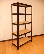 Carica l&#39;immagine nel visualizzatore di Gallery, Scaffale metallico di 180 x 75 x 35 cm con 5 mensole, nero, senza 180x75x35cm