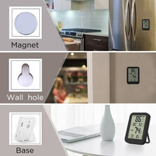 Carica l&#39;immagine nel visualizzatore di Gallery, Termometro Umidita Digitale Backture Igrometro LCD Nero - Ilgrandebazar
