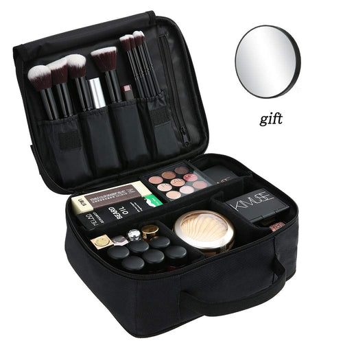Esonmus Beauty Case Porta Trucchi da Viaggio Donna, 24 * 20 * 10 cm, Nero - Ilgrandebazar