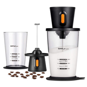 SIMPLETASTE Schiumalatte Elettrico Automatico Professionale, Montalatte a...