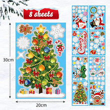 Carica l&#39;immagine nel visualizzatore di Gallery, Adesivi Natalizi per Finestre, Vetrofanie Natalizie Finestre per Vetrine Vetro Porta Rimovibile Stickers Natalizi Addobbi Bianche Fiocchi di Neve Adesivi Natale Finestra Decorazioni per Negozi Casa