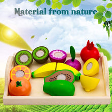 Carica l'immagine nel visualizzatore di Gallery, jerryvon Giochi in Legno Taglio Frutta Verdura Bambini Legno Montessori Educativo Giocattoli di Taglio Regalo Perfetto per Bambini 3 4 5 anni Accessori Cucina 21 Pezzi