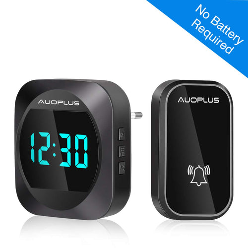 AUOPLUS Tempo Display a LED Campanello Wireless Autoalimentato,Campanello... - Ilgrandebazar