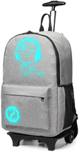Carica l'immagine nel visualizzatore di Gallery, Kono Zaino Trolley per Scuola Impermeabile Ruote Rotolamento Removibile Scuola Borsa per Bambini (Grigio)