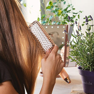 Navaris spazzola piatta per capelli - effetto Oro Rosa - Bianco - Ilgrandebazar