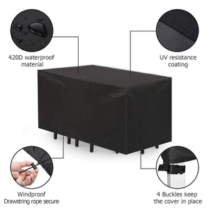 Tvird Copertura per Mobili da Giardino, M：170 x 94 x 70 cm, ❤Nero - Ilgrandebazar