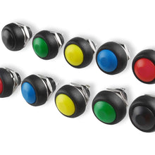 Carica l&#39;immagine nel visualizzatore di Gallery, Larcele 10x12mm Pulsante Impermeabile Mini Rotonda Momentaneo 5 Colori - Ilgrandebazar