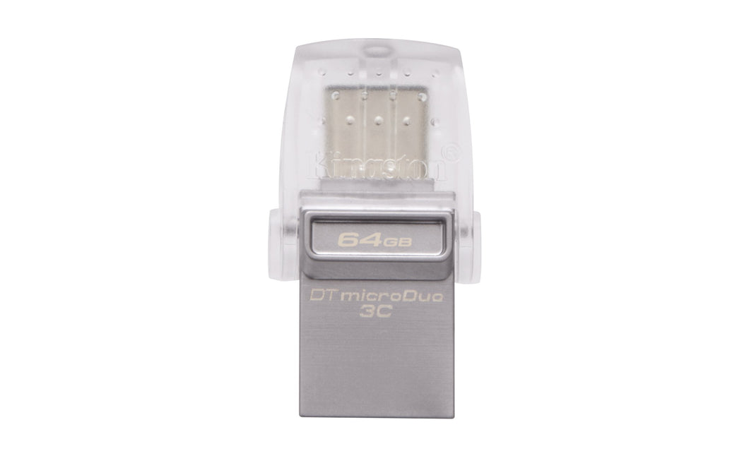 Kingston DataTraveler microDuo 3C DTDUO3C/64GB USB 3.0/3.1 Type-A e Nero - Ilgrandebazar