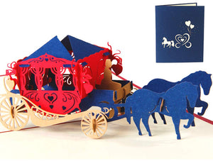 Wedding Card, Deesos Biglietto d'auguri per innamorati, Carrozza - Ilgrandebazar