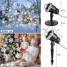 Carica l&#39;immagine nel visualizzatore di Gallery, Proiettore Luci Natale con Fiocco di Neve, Proiettore Natale Esterno ed Interno IP65 con Telecomando,Decorazioni Natalizie per la Casa,Adatto per Natale,Compleanno, Capodanno