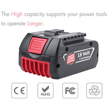 Carica l&#39;immagine nel visualizzatore di Gallery, DOSCTT Sostituzione per Bosch BAT609 18V 5500mAh Li-Ion Batteria 1 pack, Nero