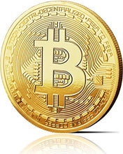 Carica l&#39;immagine nel visualizzatore di Gallery, innoGadgtes Moneta Fisica Bitcoin rivestita in Oro 24 carati. Bitcoin, - Ilgrandebazar
