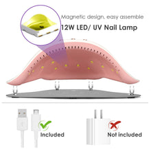 Carica l&#39;immagine nel visualizzatore di Gallery, Lampada LED Unghie, Carttiya Asciuga Unghie per Smalto UV in Gel, con 12W