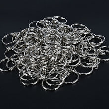 Carica l'immagine nel visualizzatore di Gallery, Foonii 100 pezzi Portachiavi Key chain portachiavi Lotto 25 mm cerchio 100pcs