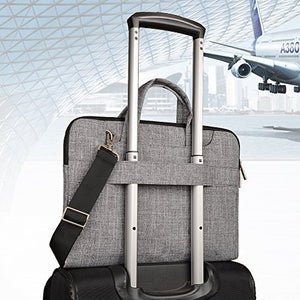 Qishare Multifunzionale Portatile Sottile Luce 15,6-16 pollici, Grigio Linee
