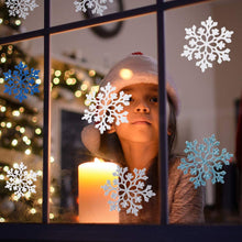 Carica l'immagine nel visualizzatore di Gallery, Naler 24 Pezzi di Fiocchi di Neve per Natale Decoratici Fiocchi di Neve con Glitter Addobbi per Albero di Natale Decorazione per Festa di Natale, Bianco, Argento, Blu, Blu Reale