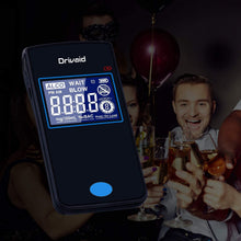 Carica l'immagine nel visualizzatore di Gallery, Drivaid Etilometro Portatile Digitale, Professionale Ricaricabile Alcool Test Con Schermo LED Display, Sensore Semiconduttore, 24 Boccagli
