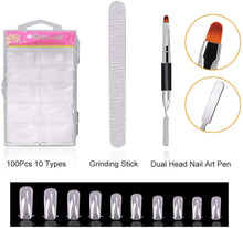 Carica l&#39;immagine nel visualizzatore di Gallery, Gel per Unghie Ricostruzione Kit, Mysweety 8 Colorati Poly Gel professionale Rosa, con Unghie Finte/Pennello/Gel Chiodo Base/Top Coat/Soluzione Slip
