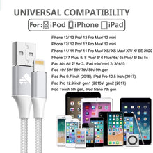 Carica l'immagine nel visualizzatore di Gallery, Aioneus Cavo iPhone 1.8M Ricarica Caricabatterie iPhone Certificato MFi Lungo Cavo Lightning, Carica Rapida Caricatore per iPhone 14 13 12 Pro Max Mini 11 SE 2020 X XS XR 8 Plus 7 6s 6 5 5s 5c iPad