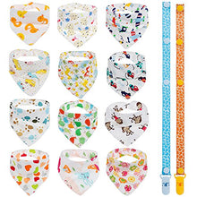 Carica l&#39;immagine nel visualizzatore di Gallery, Lictin 12 x Bavaglini Bandana Bimbo - Neonato con Multicolore - Ilgrandebazar