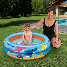 Carica l&#39;immagine nel visualizzatore di Gallery, Mondo 2 Ring Pool, Piscina Gonfiabile Unisex Bambini, Azzurro Arancione, Diametro 100 centimetri
