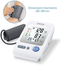 Carica l&#39;immagine nel visualizzatore di Gallery, Sanitas SBM 21 Misuratore di Pressione Sanguigna da Braccio, per circonferenze braccio di 22 - 36 cm, Batterie incluse