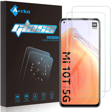 Carica l'immagine nel visualizzatore di Gallery, Aerku Pellicola Vetro Temperato per Xiaomi Mi 10T 5G / Xiaomi Mi 10T PRO 5G [2 Pezzi], 2.5D Ultra Sottile HD Anti Graffi Trasparente Pellicola Protettiva Vetro Temperato - Transparente