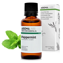 Carica l'immagine nel visualizzatore di Gallery, BIO - Olio essenziale MENTA PIPERITA - 30mL - 100% Puro, Naturale, Chemiotipizzato e Certificato AB - AROMA LABS (Marchio Francese)