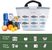 Carica l&#39;immagine nel visualizzatore di Gallery, Borsa Termica Pranzo per Donna, KNMY Borsa Pranzo Tote, Impermeabile Stoffa Oxford Borsa Termica Pranzo Ufficio, Borsa Picnic per Alimenti per Bambini