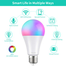 Carica l&#39;immagine nel visualizzatore di Gallery, Lampadina Smart Alexa E27 10W con Luci Calde/Fredde e RGB 2700-6500K...