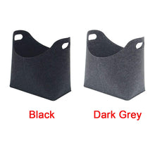 Carica l&#39;immagine nel visualizzatore di Gallery, Cesto pieghevole in feltro per camino e legna da ardere, borsa portatile Nero - Ilgrandebazar