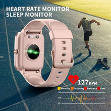 Carica l&#39;immagine nel visualizzatore di Gallery, Vigorun Smartwatch Orologio Fitness Impermeabile IP68 Uomo Donna Oro rosa