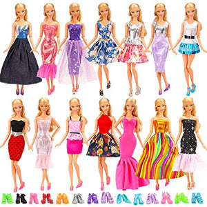 Miunana 28 Pezzi per 11.5 5 Abiti + 10 Pcs Scarpe + 13 Accessori Per Barbie - Ilgrandebazar