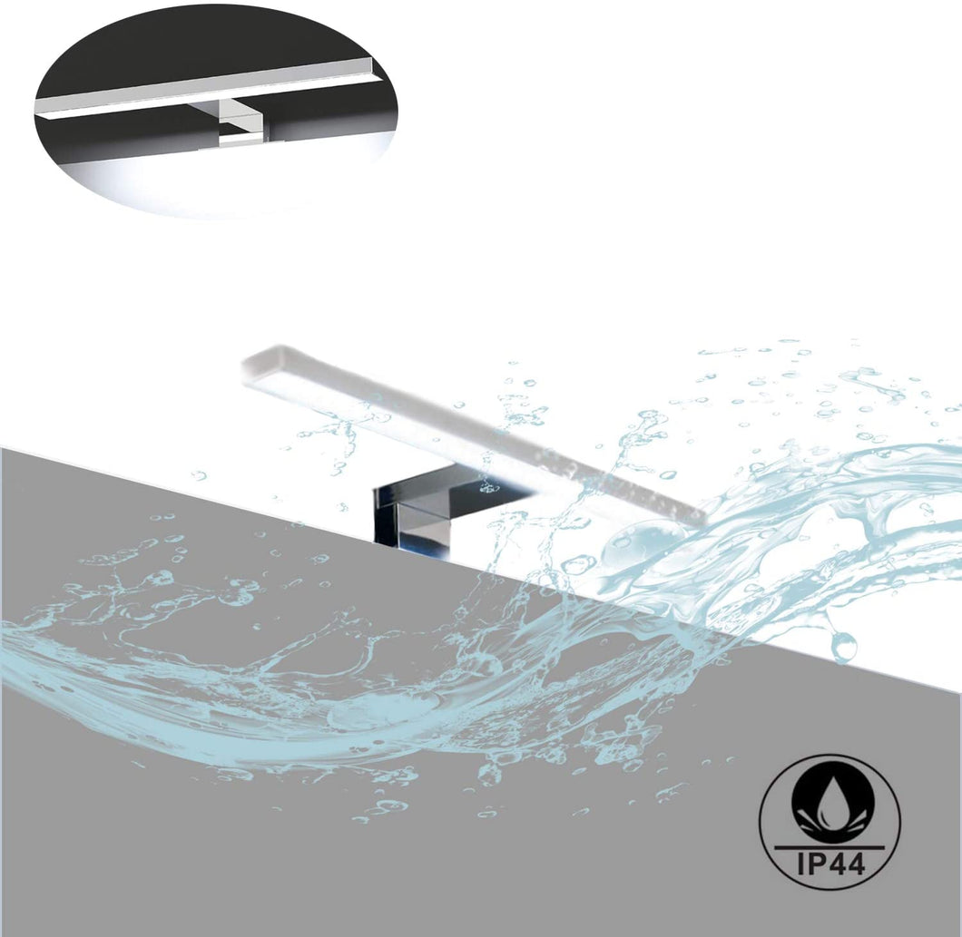 Kimjo LED 5W Lampada Specchio da Bagno 350LM 4000K Bianco Neutro 230V IP44 Lampada Trucco Illuminazione Trucco 30cm Plastica ABS per Illuminazione Luce da Parete