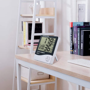 ESYNiC 4PZ 3 in 1 Igrometro Termometro Digitale con Display LCD 4pz Nero - Ilgrandebazar