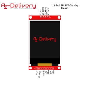 AZDelivery Display SPI TFT 128 x 160 Pixel da 1,8 Display, rot - Ilgrandebazar