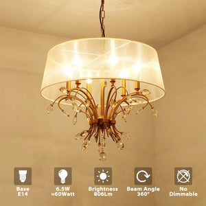Lampadine di Filamento a LED E14 - 6,5 W C35 6.5W 2700K-6 Pezzi