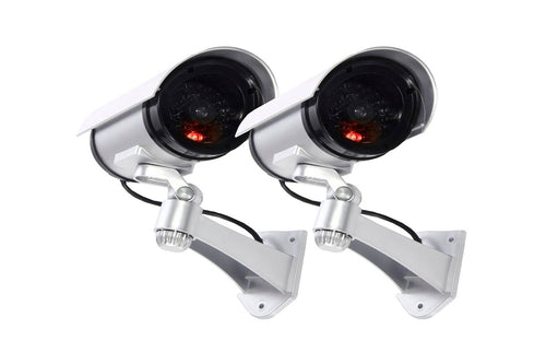 Maxesla - Telecamera di sicurezza finta con LED illuminati, 2 pezzi - Ilgrandebazar
