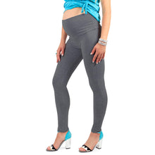 Carica l&#39;immagine nel visualizzatore di Gallery, MAMAJEANS Paris - Leggings Premaman Coprenti, Con Bande Laterali, In Morbido... - Ilgrandebazar