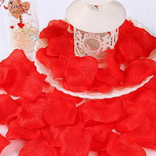 Carica l&#39;immagine nel visualizzatore di Gallery, CHSYOO 1000 x Rose Artificiali Foglie Fiori Confetti, Decorazione Rosso