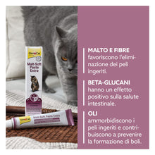 Carica l'immagine nel visualizzatore di Gallery, GimCat Malt-Soft Pasta Extra, Anti-Hairball Snack per gatti che favorisce l’espulsione dei boli di pelo, 1 tubetto, 1 x 50 g