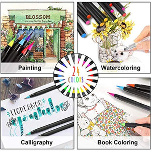 CH HAICHENG 36 Pezzi Pennarelli per acquerello e Journal Stencils, 24... - Ilgrandebazar