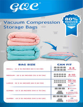 Carica l'immagine nel visualizzatore di Gallery, GQC Sacchetti Sottovuoto Salvaspazio Riutilizzabili, per Abiti,Cappotti,Piumoni,Coperte,Lenzuola,Vestiti,Cuscini… (2PCS(100 * 70CM) 2PCS(80 * 60CM) 4PCS(70 * 50CM))