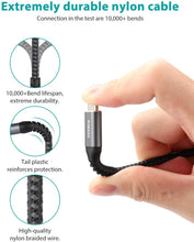 Carica l'immagine nel visualizzatore di Gallery, Nimaso Cavo USB C [2 Pezzi: 2m + 2m], Cavo USB Type-C Ricarica Rapida e Trasmissione Intrecciato in Nylon Compatibile per Samsung Galaxy S10 S9 S8 A7 A5 Note 8, Huawei P30 P20, Sony, LG, HTC ECC.