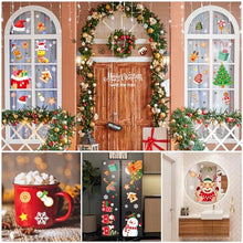 Carica l&#39;immagine nel visualizzatore di Gallery, COZII Vetrofanie Natalizie per Finestre 101 Pezzi - 9 Fogli Adesivi Natalizi per Finestre, Addobbi Natalizi Riutilizzabili, PVC Adesivi Statici Rimovibile, Festa Natale Decorazioni