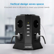 Carica l&#39;immagine nel visualizzatore di Gallery, Multipresa Verticale, HOVNEE Torretta Ciabatta 8 Prese Con 4 Slot... - Ilgrandebazar
