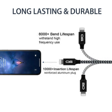 Carica l&#39;immagine nel visualizzatore di Gallery, QGhappy Phone Cavo,[4 Pezzi/0.5M 1M 2M 3M] Nylon Cavo [4